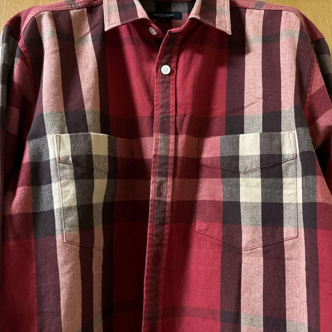 Burberry チェック柄 長袖シャツ Lサイズ 3