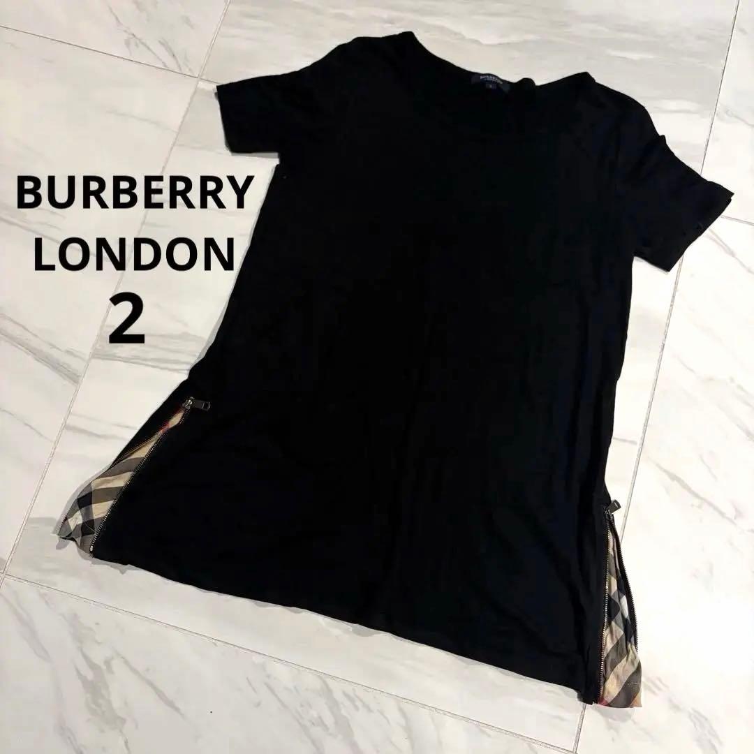 Burberry London半袖Tシャツ サイズ2 黒 チェック