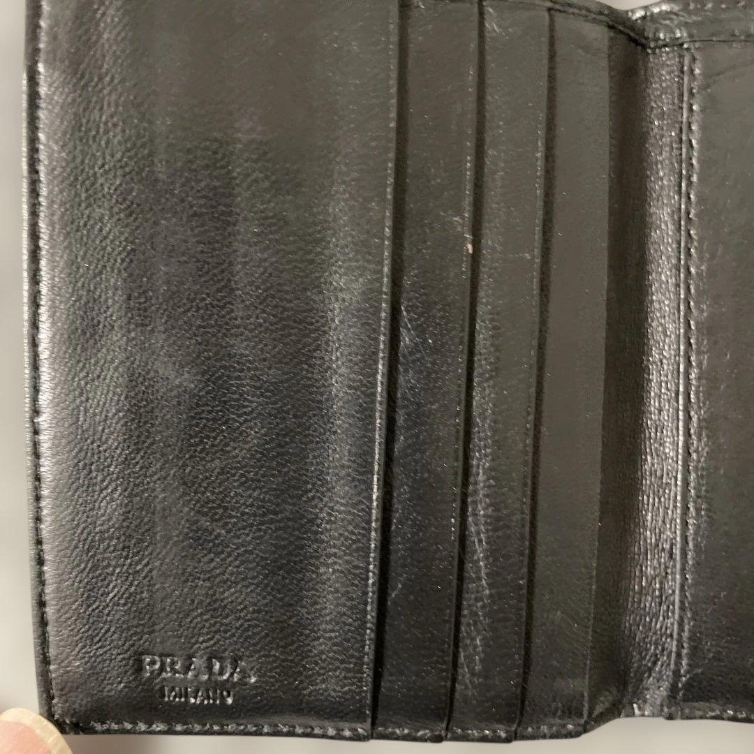 PRADA ブラック 三つ折り財布 3