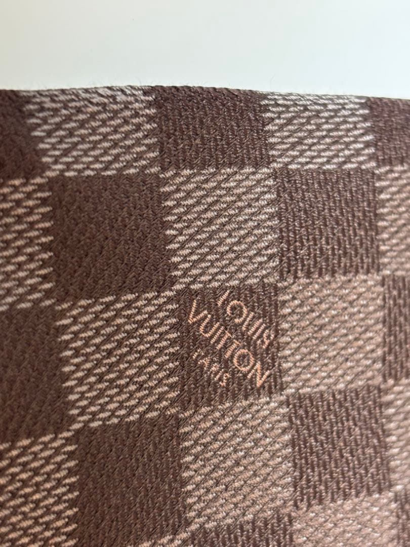 早い者勝ち！LOUIS VUITTON ブラウン ダミエ　チェック ネクタイ 7